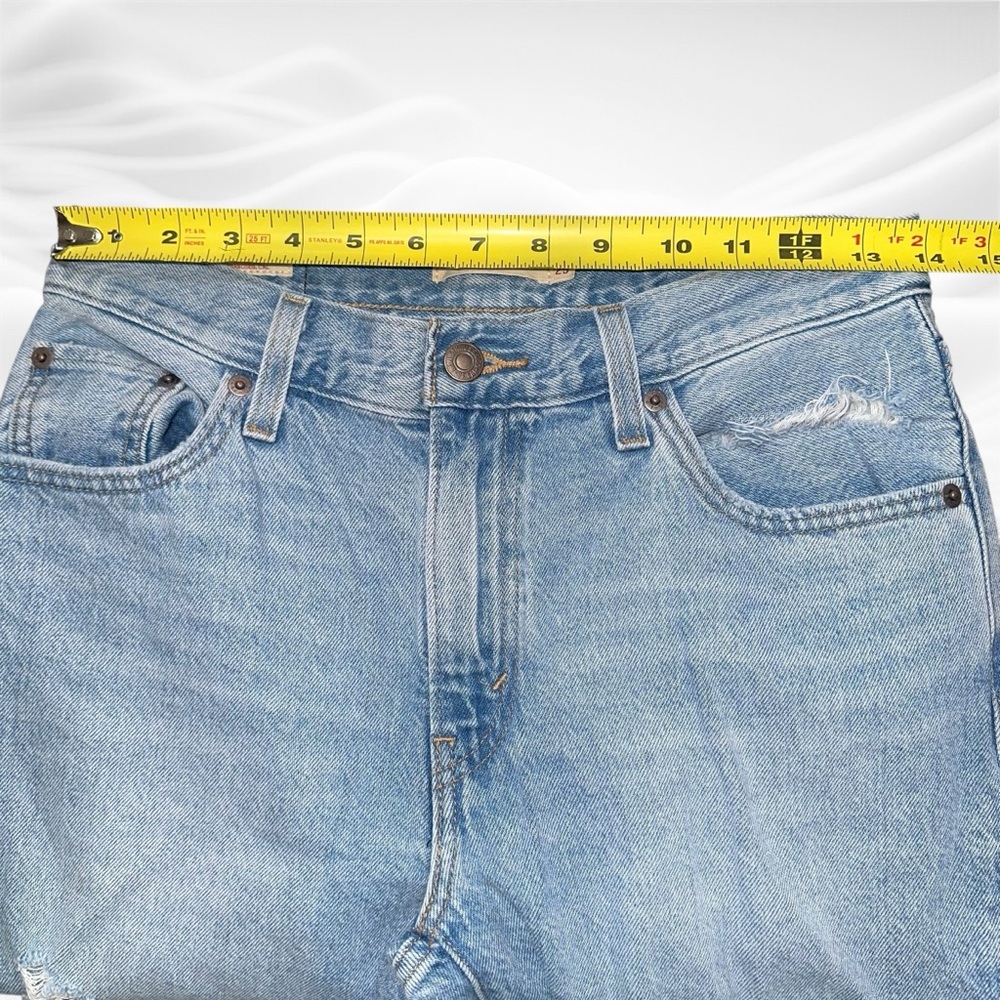 Levi’s Baggy Dad Distressed Jeans, size 25=27X29.5 Rips Frayed hem‎ Midrise - Picture 6 of 10